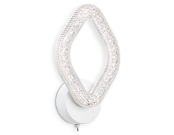 Ambrella Настенный светодиодный светильник с выключателем на корпусе FA3931 WH белый 20W 3000K/4200K/6400K 270*165*90