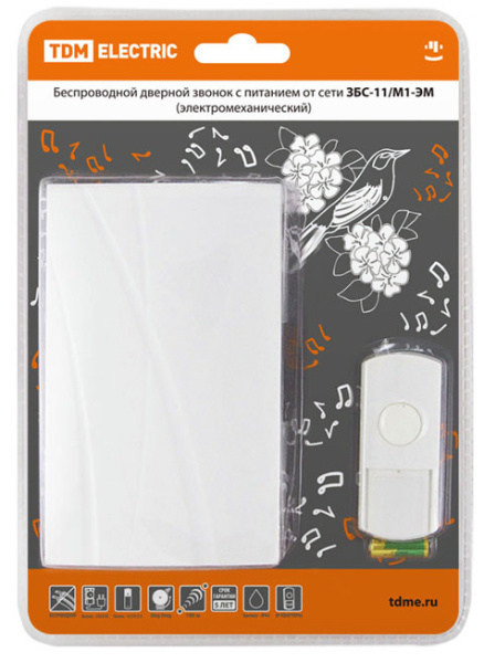 Купить TDM Звонок ЗБС-11/М1-ЭМ (беспр., в сеть, мн.код..) SQ1901-0013