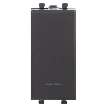 DKC Кнопка модульная, "Avanti", "Черный матовый", 1 модуль