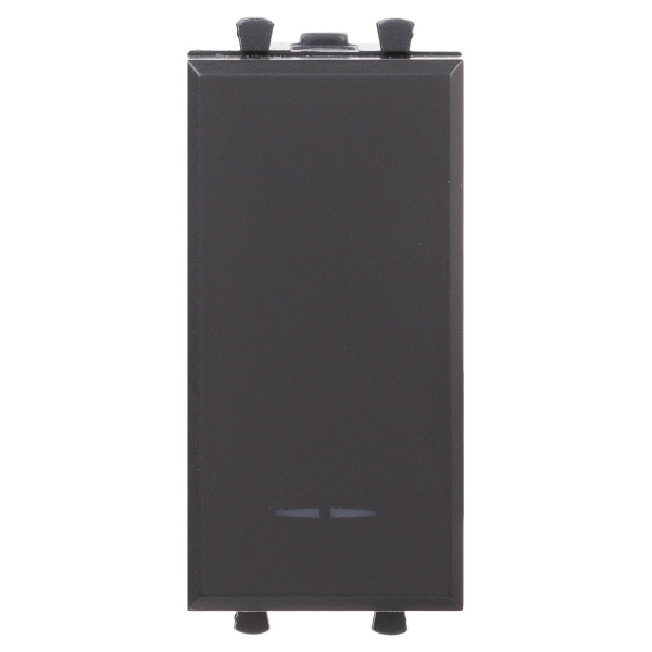 DKC Кнопка модульная, "Avanti", "Черный матовый", 1 модуль