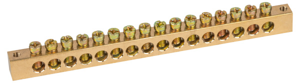 ЭРА Шина ЭРА NO-122-25 PEN земля-ноль 8х12мм 16/2 латунная крепеж по краям