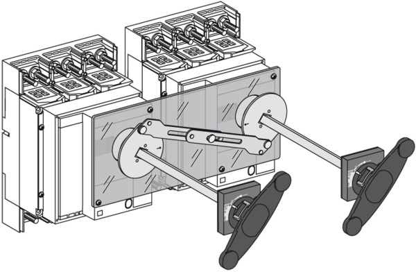 Купить SE Compact Masterpact Комплект взаимоблокировки 2-х поворотных рукояток 33890