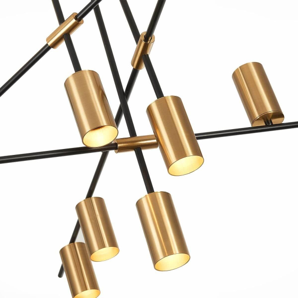 Купить ST Luce SL1206.402.12 Светильник потолочный Черный/Латунь GU10 12*7W