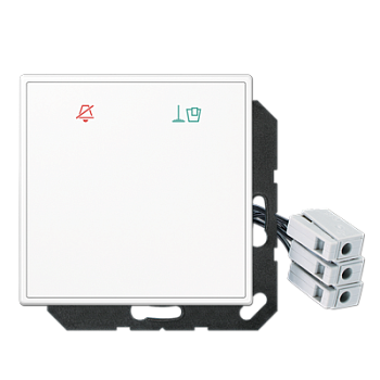 JUNG Накладка (стекло) для внешнего DND-модуля с LED-лампами, 24 В, белый LSCUKO6M24WW