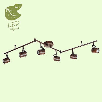 Lussole LOFT Металл Коричневый /  Металл Светильник настенно-потолочный GU10 5,5W GRLSP-9136 Lussole LOFT Металл Коричневый /  Металл Светильник настенно-потолочный GU10 5,5W GRLSP-9136