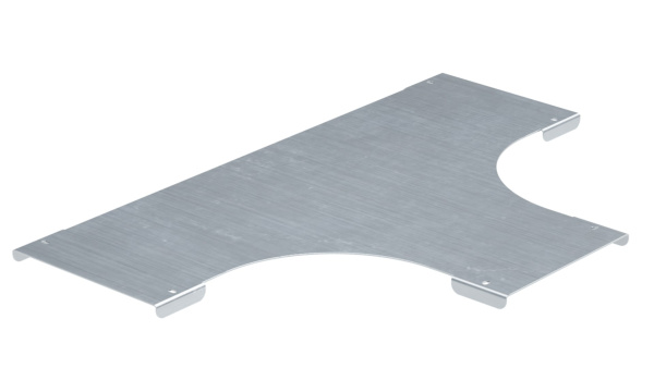 DKC Крышка на Т-образный ответвитель 100, 1,2 мм, цинк-ламель, в комплекте с крепежными элементами необходимыми для монтажа