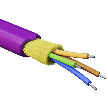 DKC Кабель волоконно-оптический, распределительный, арамидные упрочняющие нити, для внутренней прокладки, нг(А)-HF, 4 ОВ, категория OM4(G.651.1) плотн