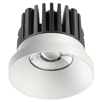 Novotech Светильник белый встраиваемый  IP44 LED 3000K 10W 100-265V METIS 357585