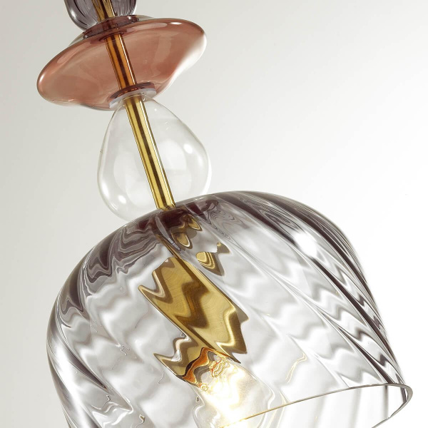 Купить Odeon Light 4647/1 ODL20 370 золотой/коричневый/разноцветный Подвес E27 60W 220V BELLA