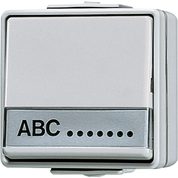 JUNG Выключатель универсальный для накладного монтажа с полем для надписи 17 x 72 mm IP44 606NAW