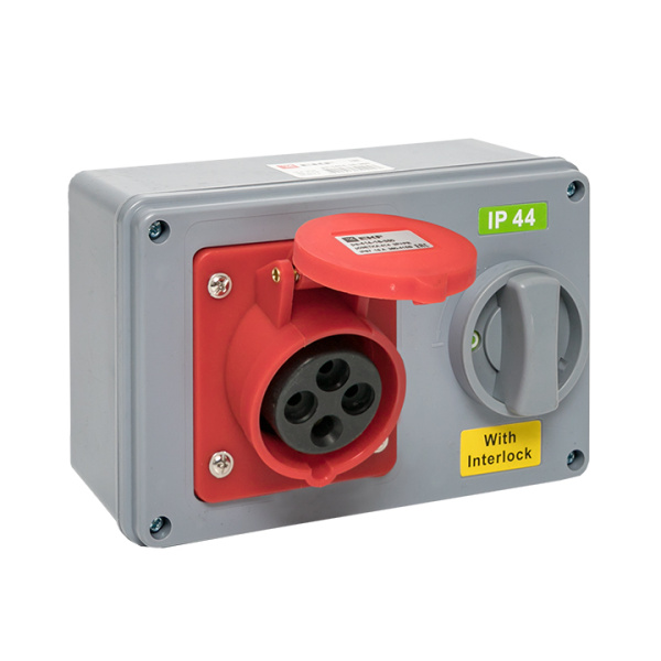 Купить EKF Розетка с блокировкой и выключателем 1414 3Р+РЕ 16А 380В IP44
