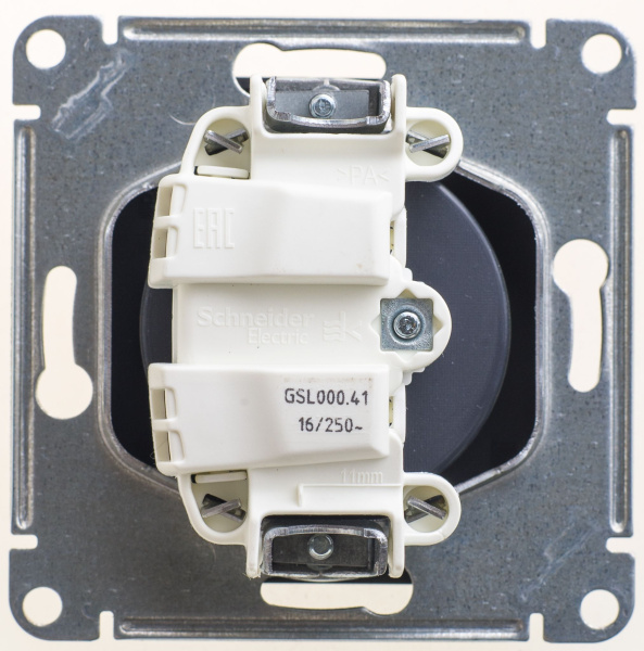 Купить Systeme Electric Glossa Антрацит Розетка б/з, 16А