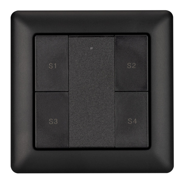 Купить Arlight INTELLIGENT Панель DALI-223-1G-4SC-IN-BLACK (BUS, только сцены) (INTELLIGENT -) 031065