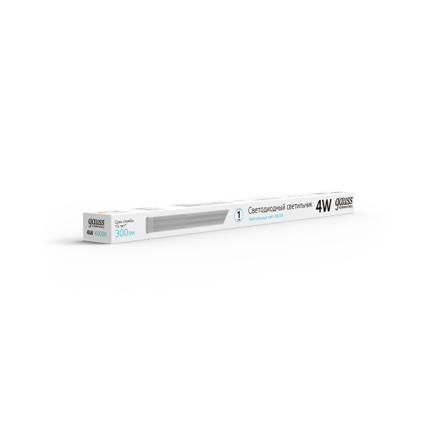 Gauss Светильник TL Elementary линейный 4W 300lm 4000K IP20 313х22х33 LED 5 130411204 Купить Gauss Светильник TL Elementary линейный 4W 300lm 4000K IP20 313х22х33 LED 5 130411204