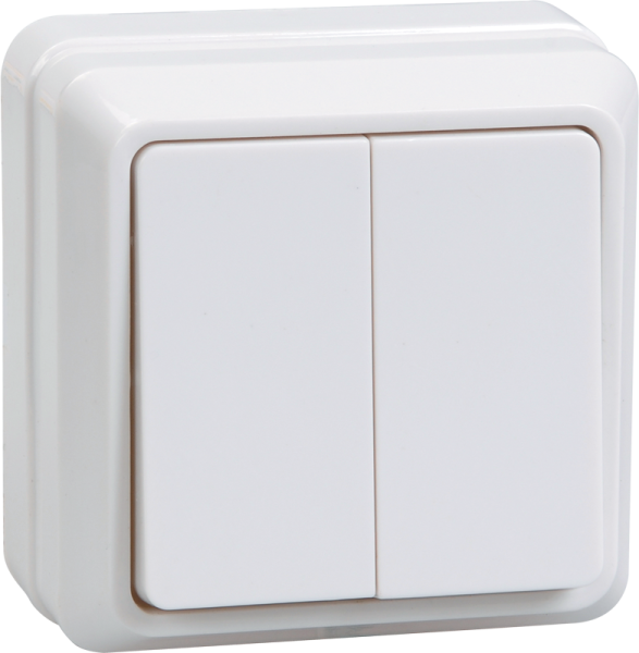 Купить IEK OKTAVA ВС20-2-0-ОКм Выключатель 2кл 10А откр.уст. (кремовый)