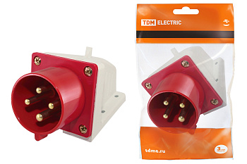 TDM Вилка 524 стационарная 3Р+РЕ 32А 380В IP44 SQ0605-0015