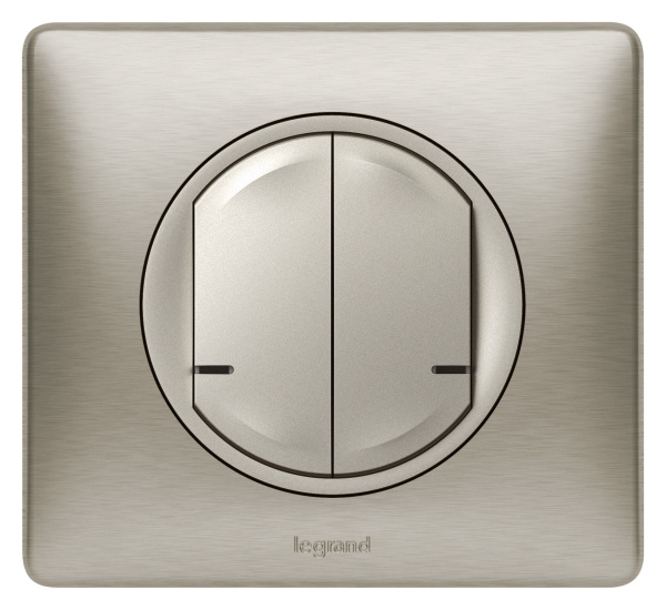 Купить Legrand NETATMO Celiane Титан Выключатель 2-клавишный беспроводной 067774