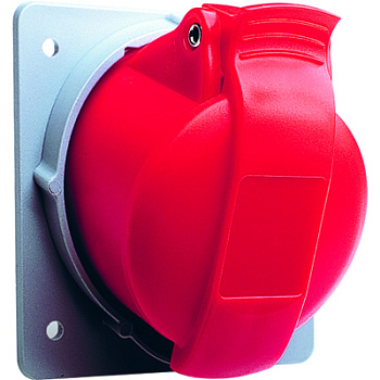 ABB RAM Розетка панельная с угловым минимальным фланцем 332RAM6, 32A, 3P+E, IP44, 6ч 2CMA170035R1000