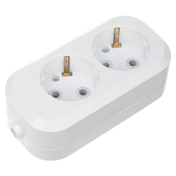 Колодка 2 гнезда с заземлением Rexant 11-8702