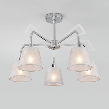 Eurosvet Потолочная люстра с поворотными рожками 60082/5 хром 00000086123