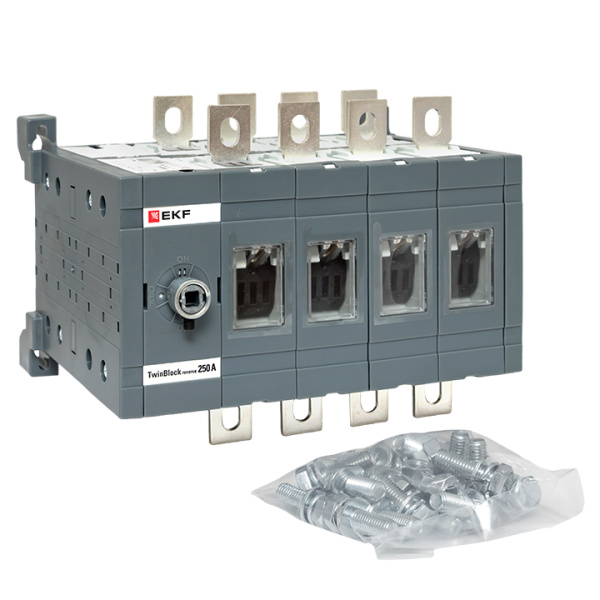 Купить EKF Рубильник 250A 4P реверсивный без рукоятки управления TwinBlock