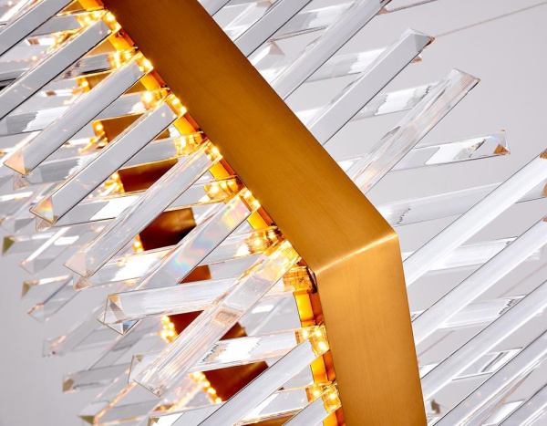 Купить Ambrella Хрустальный подвесной светодиодный светильник TR5318 GD/CL золото/прозрачный 144W 500*500*750 (Без ПДУ)