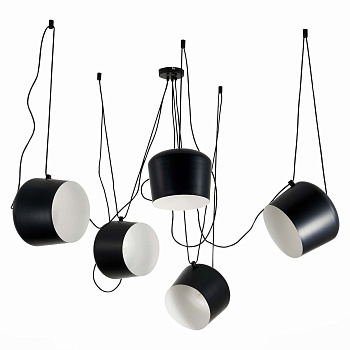 Evoluce SLE120643-05 Светильник подвесной Черный/Черный E27 5*40W