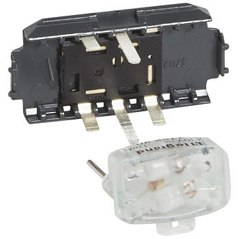 Legrand PRO 21 Лампа подсветки выключателей 220В, 1 мА, зеленая + вставка 775893