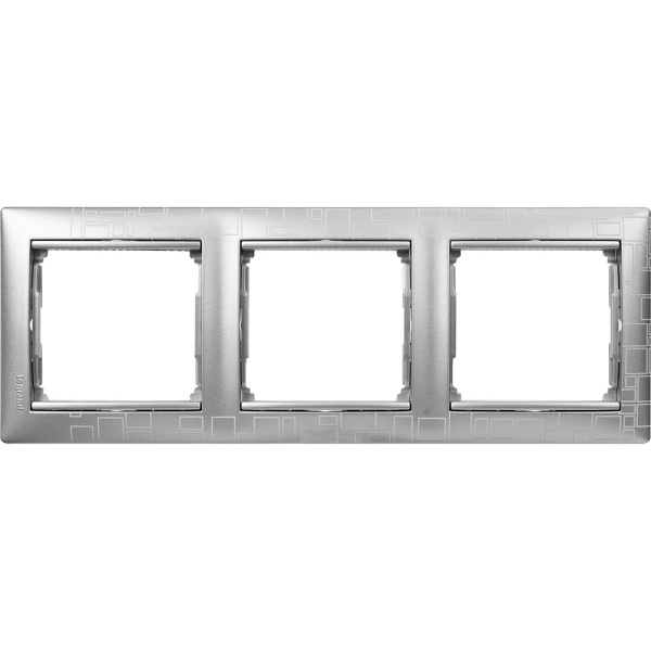 Купить Legrand Valena Алюминий модерн Рамка 3-ая гориз 770343