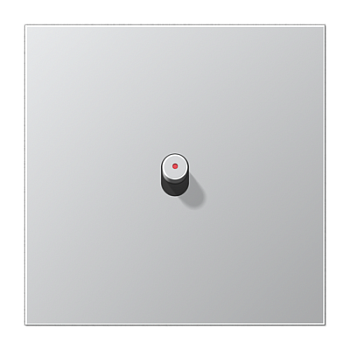 JUNG Центральная плата, 1 пост, 1 тумблер, цилиндр c окошком металл алюминий серия LS AL12-0KOR0