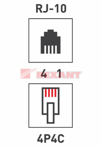 Купить Джек телефонный 4P4C Rexant 05-1001