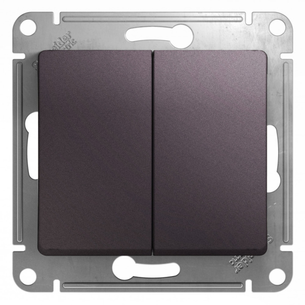 Купить Systeme Electric Glossa Сиреневый туман Переключатель 2-клавишный, сх.6,10AX