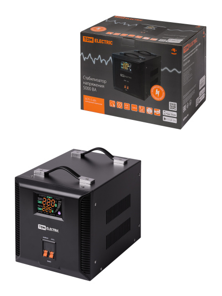 TDM Стабилизатор напряжения БСР1-5,0 кВА электронный переносной SQ1201-0036