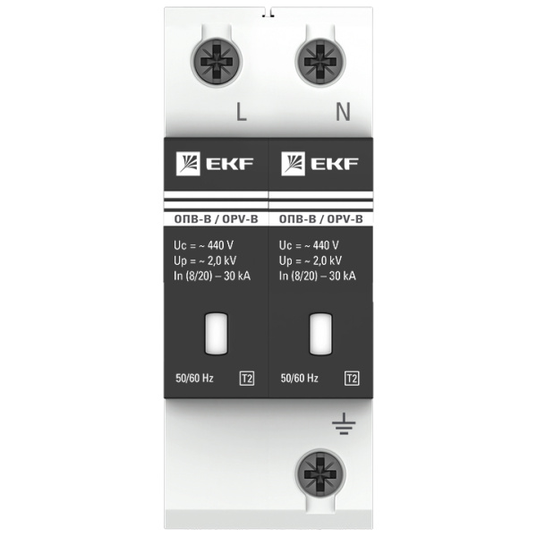 Купить EKF PROxima Ограничитель импульсных напряжений ОПВ-B/2P In 30кА 400В с сигн.