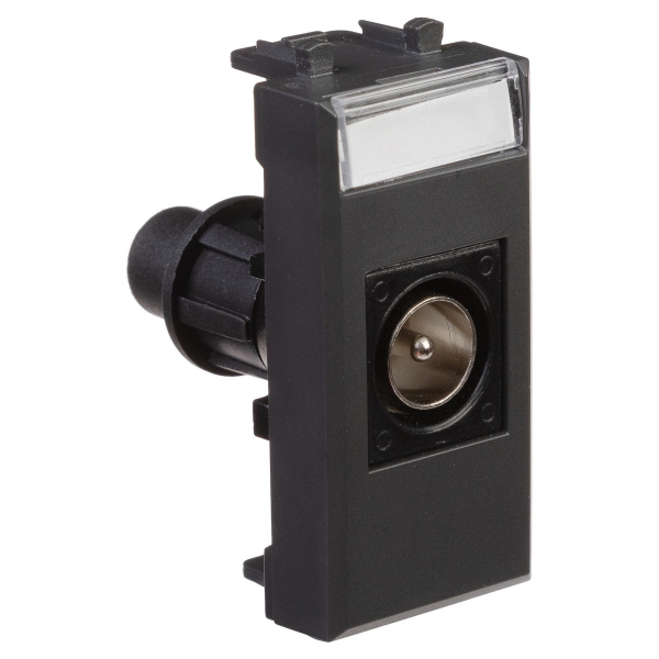 Купить DKC Розетка TV одиночная модульная, "Avanti", "Черный матовый", 1 модуль