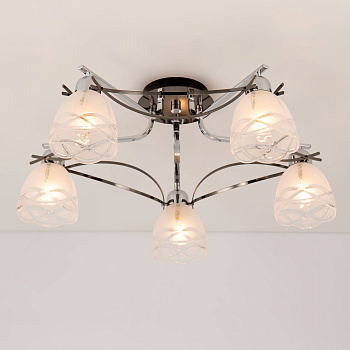 Citilux CL147151 Сандра Черн.Хром+Хром  Светильник Потолоч.
