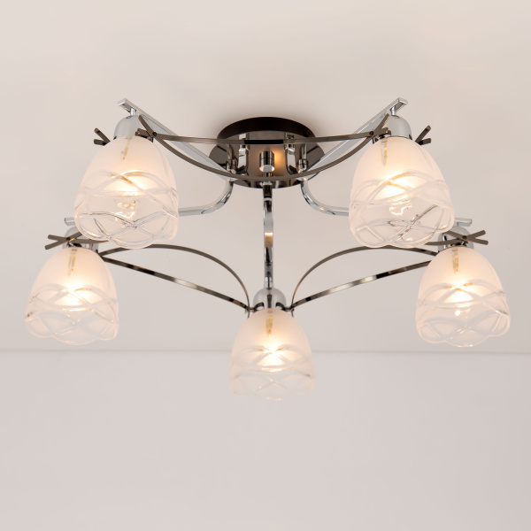Citilux CL147151 Сандра Черн.Хром+Хром  Светильник Потолоч.