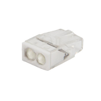 Экспресс-клемма с пастой СМК 2273-242, 2-проводная 0.5-2.5 мм², прозрачная (100 шт./уп.) Rexant 07-3216