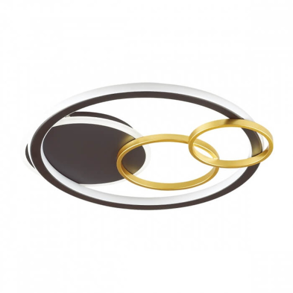 Lumion 5245/68CL LEDIO LN23 черный, матовое золото Люстра потолочная диммир. с ДУ LED 68W 4488Лм 220V BRENO