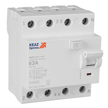 КЭАЗ OptiDin DM63-4463-AC-4,5-УХЛ4 (4P, 63, 300mA)
