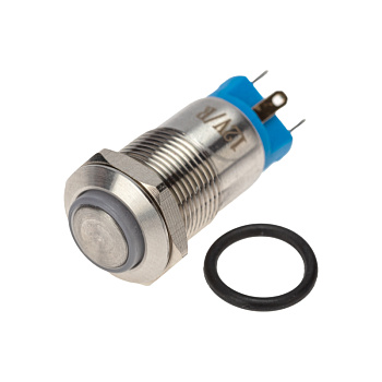 Кнопка антивандальная Ø12 12В Б/Фикс (2с) (ON)-OFF красная Rexant 36-3210