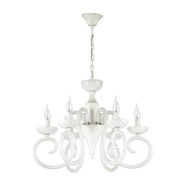 Odeon Light 3932/6 ODL18 455 хром/белый Люстра IP20 E14 6*40W 220V ZEFIRO