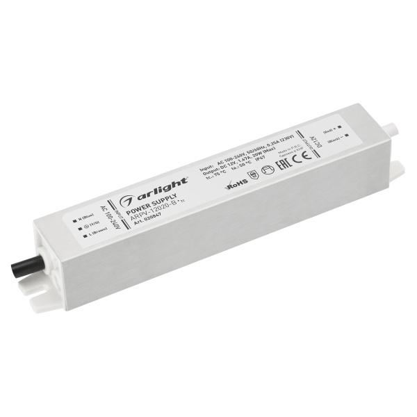 Arlight Блок питания ARPV-12020-B (12V, 1.7A, 20W) (IP67 Металл, 3 года) 020847