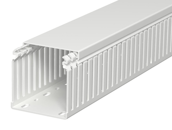 OBO Bettermann Кабель-канал перфорированный распределительный LKVH N 75x75x2000 мм светло-серый RAL7035 6178559