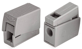 WAGO Клемма для светильников "проходная": 1 однопровол. (Медь/Al), 1 многопр. медный(!) проводник (упаковка) 224-111