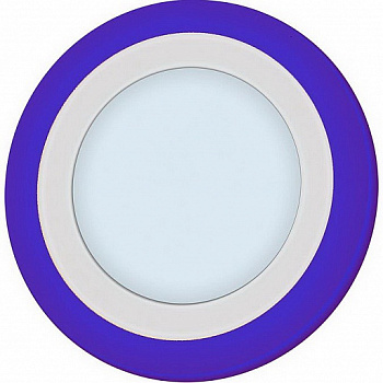 Italmac Piatto LED R 8+3 6000K BLUE Светодиодный светильник 11Вт 6000K световой поток 650Лм размеры 145*25мм врезное отверстие 120мм подсветка синяя