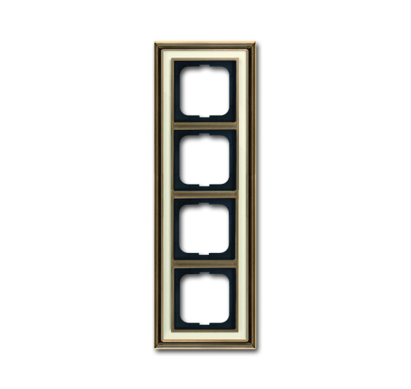 ABB BJE Династия Античная латунь/Белое стекло Рамка 4-ая 2CKA001754A4583