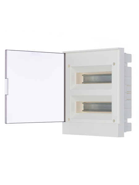 Купить ABB Basic E Бокс в нишу 24М серая прозрачная дверь (c клеммами) 1SZR004002A1207