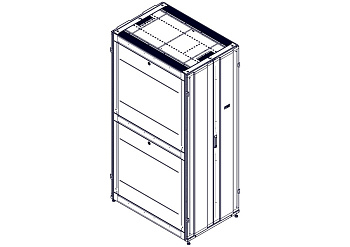 Systeme Electric Шкаф, серия Uniprom, 48U-800/1200, боковые панели 4шт, черный