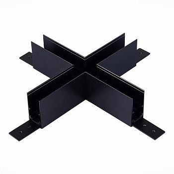 ST LUCE ST007.489.00 Коннектор X-образный для подвесногонакладного магнитного  шинопровода Черный